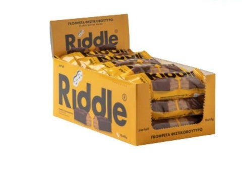 BOX - RIDDLE WAFER BARS PEANUT BUTTER CHOCOLATE 15x45 g