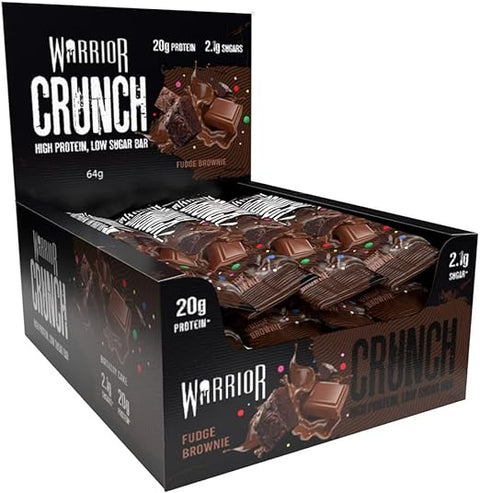 BOX - Warrior Crunch Bar FUDGE BROWNIE12 X 64 G