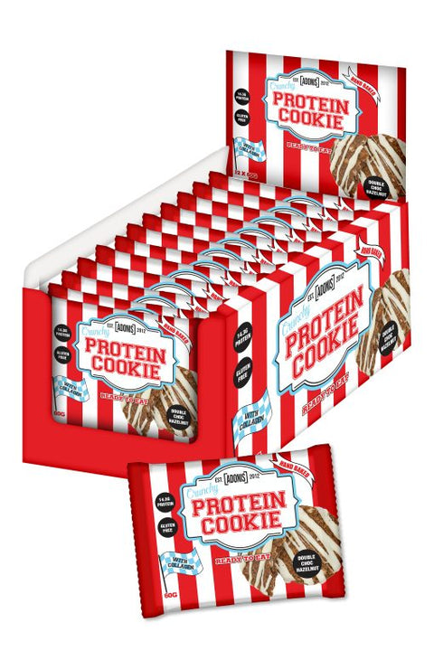 BOX- ADONIS Protein Cookie 60 G Double Choc Hazelnut 12x60