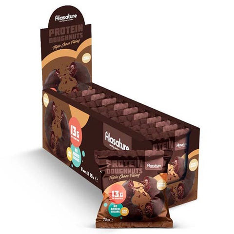 BOX - ALASATURE Protein Doughnuts triple Choco 8X75 G
