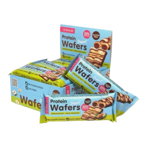BOX - CHIKALAB Glazed Wafer Bar Chocolate Nut De 12X40 G
