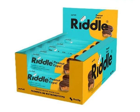 BOX - RIDDLE WAFER CUPS PEANU TBUTTER 15x50 g