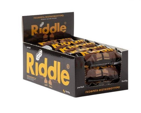 BOX - RIDDLE WAFER BARS PEANUT BUTTER 15x45 g
