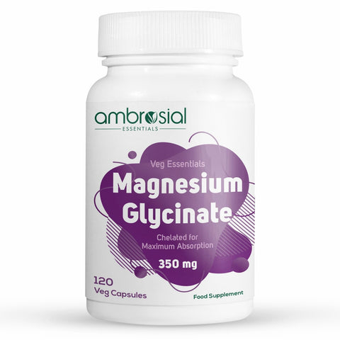 Ambrosial Magnesium Glycinate 350mg - 120 Capsules- أمبروسيال ماغنسيوم