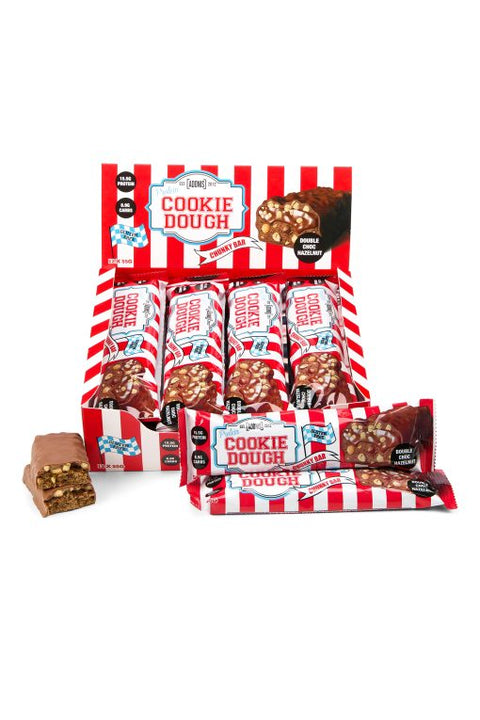 BOX- ADONIS Protein Cookie Dough Chunky Bar Double Choc Hazelnu 12x55 g