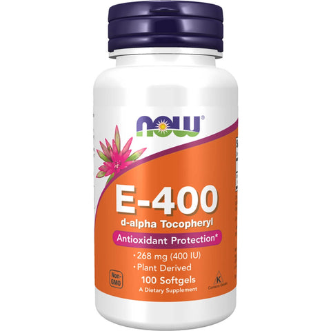 NOW  Vitamin E-400 D-Alpha Tocopheryl 100 Softgels